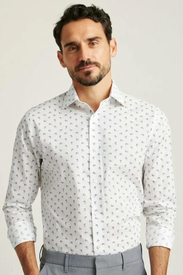 Men Jetsetter Stretch Dress Shirt Navy Catch Of The Day Bonobos Business Casual Shirts