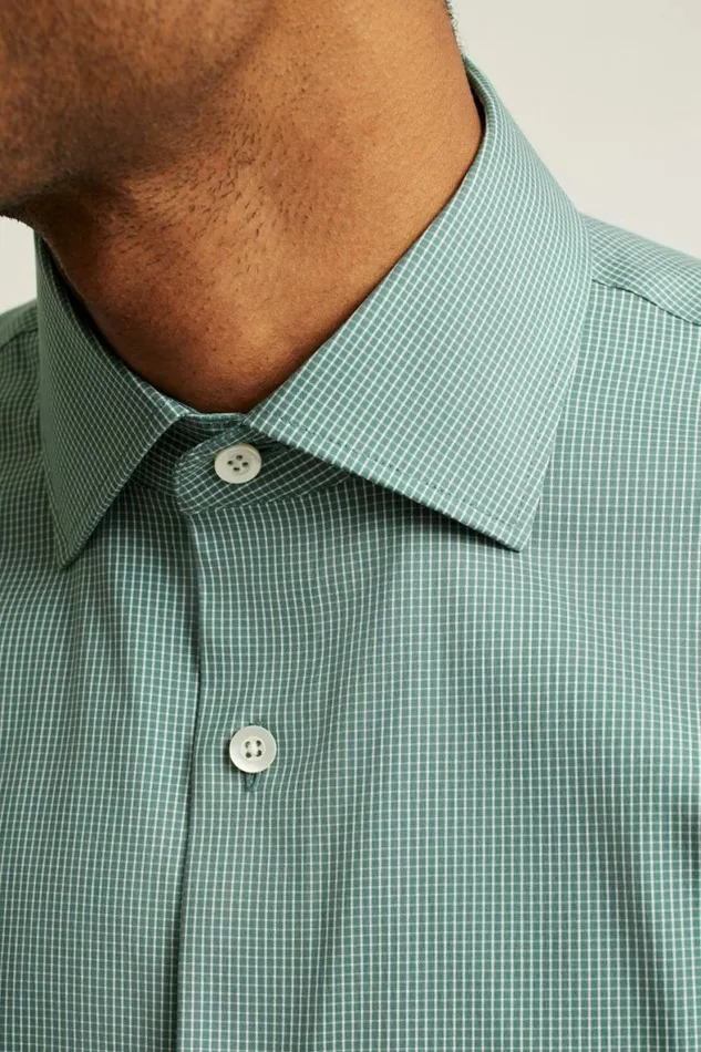 Men Jetsetter Stretch Dress Shirt Pine Green Check Bonobos Business Casual Shirts