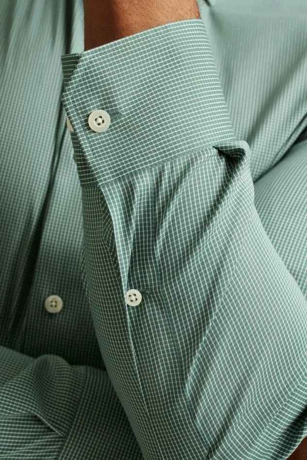 Men Jetsetter Stretch Dress Shirt Pine Green Check Bonobos Business Casual Shirts