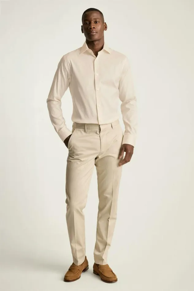 Men Jetsetter Stretch Dress Shirt Yellow Herringbone Bonobos Business Casual Shirts