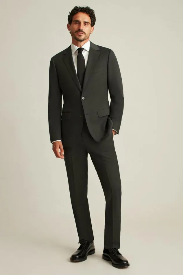 Men Jetsetter Super 120s Italian Wool Suit Charcoal Bonobos Suits