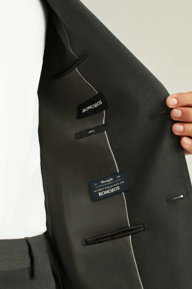 Men Jetsetter Super 120s Italian Wool Suit Charcoal Bonobos Suits