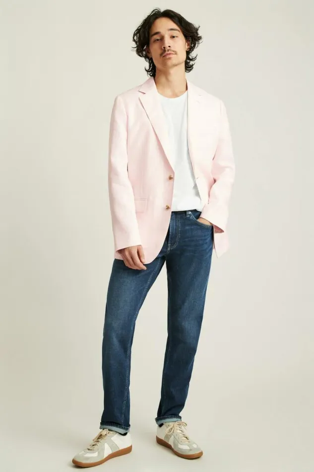 Men Jetsetter Unconstructed Blazer Pink Herringbone Bonobos Blazers and Sport Coats Men Jetsetter Unconstructed Blazer Pink Herringbone Bonobos Blazers and Sport Coats