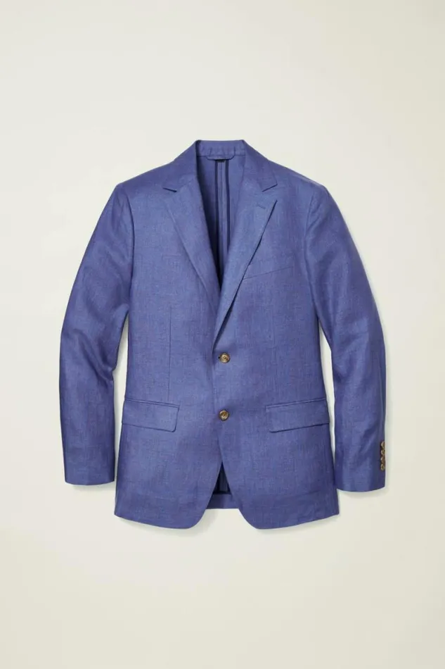 Men Jetsetter Unconstructed Blazer True Blues Windowpane Bonobos Blazers and Sport Coats