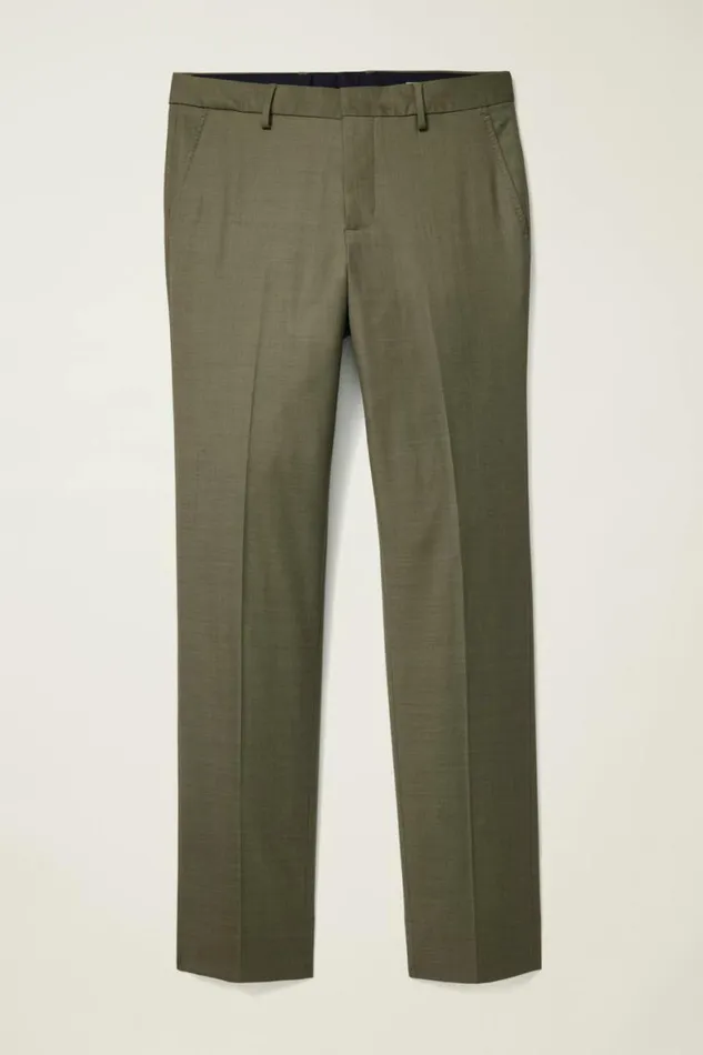 Men Jetsetter Wool Dress Pant Olive Sharkskin Bonobos Dress Pants