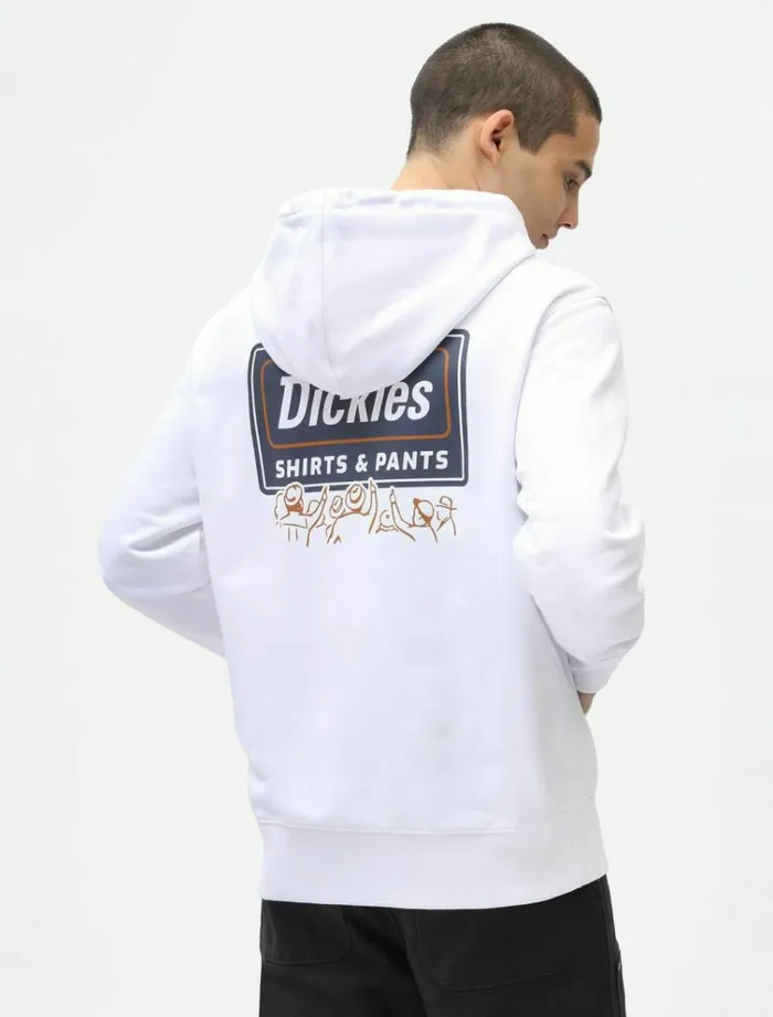 Men Jumpers and Sweatshirts Dickies Harrison Hoodie White