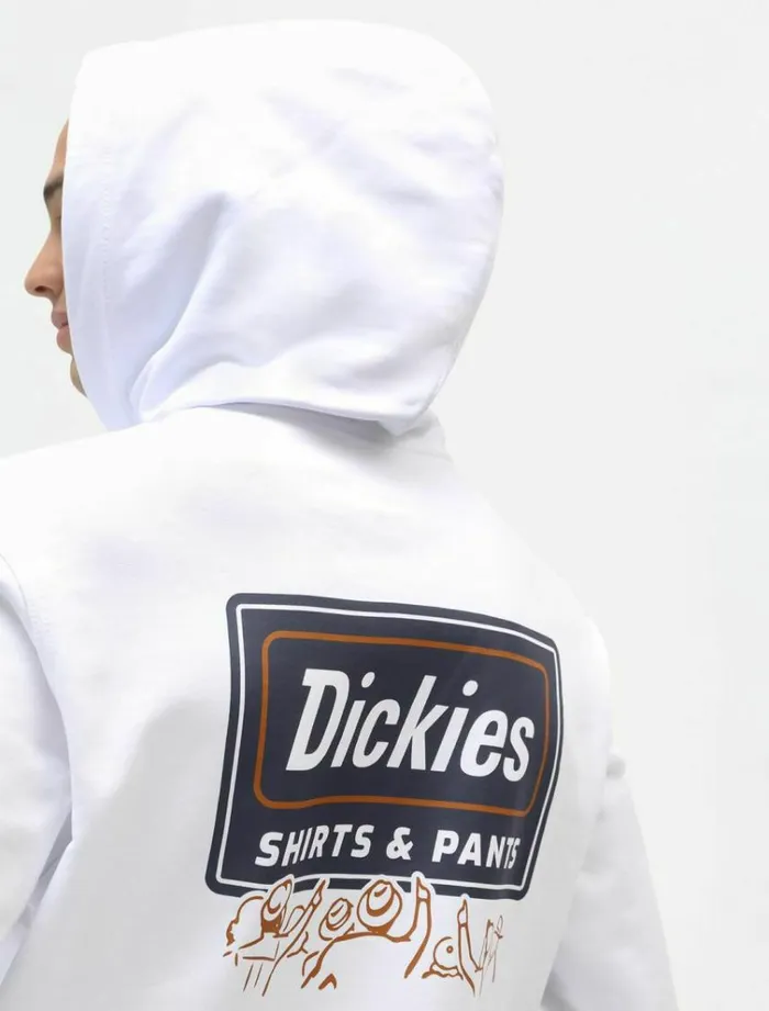 Men Jumpers and Sweatshirts Dickies Harrison Hoodie White