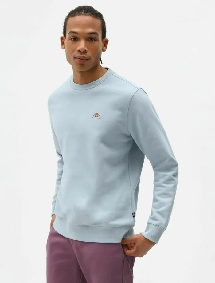 Men Jumpers and Sweatshirts Dickies Oakport Sweatshirt Fog Blue