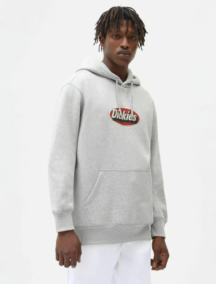 Men Jumpers and Sweatshirts Dickies Saxman Hoodie Grey Melange