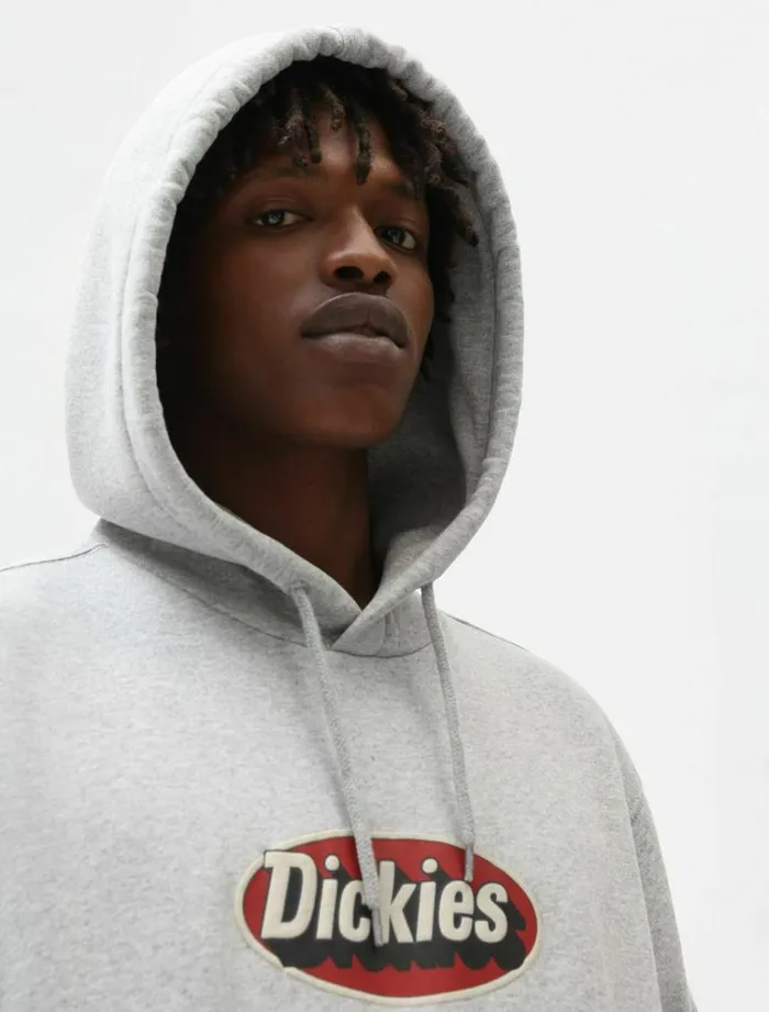 Men Jumpers and Sweatshirts Dickies Saxman Hoodie Grey Melange