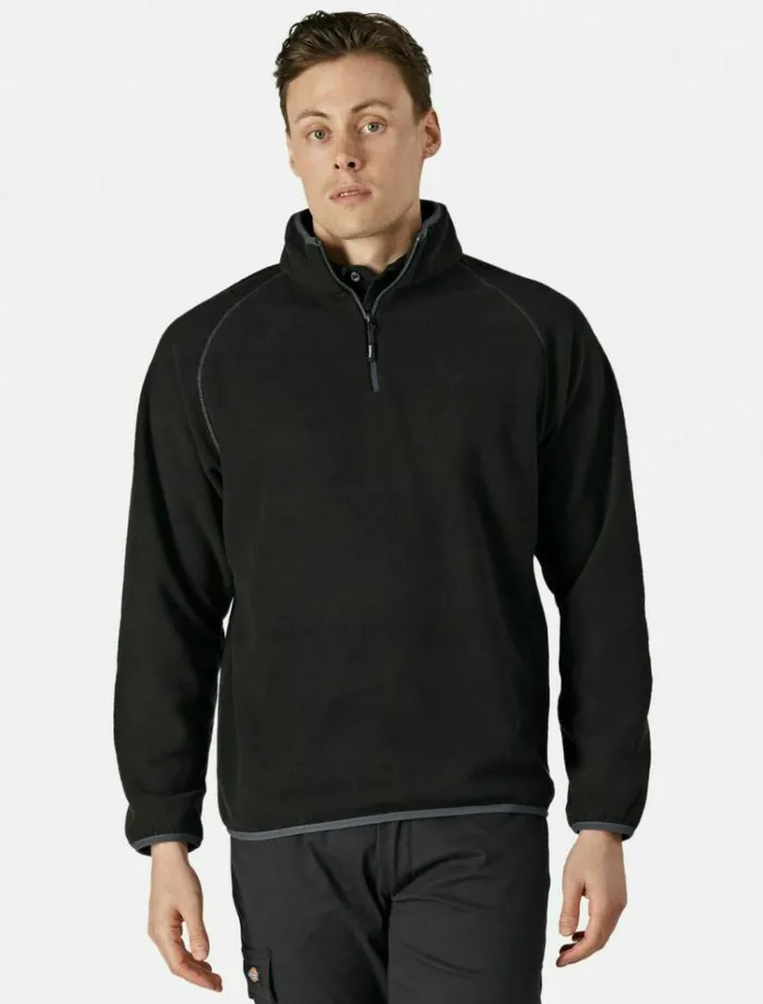 Men Jumpers and Sweatshirts Dickies Smithfield Two Tone Fleece Black Gray
