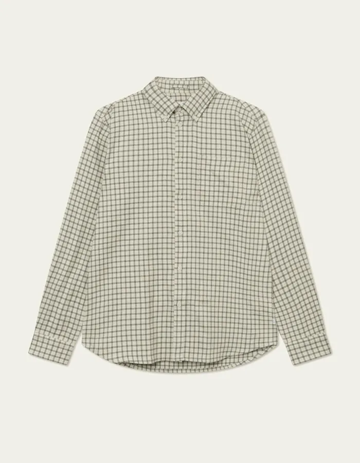Men Kent Check Shirt 20 8211 IvoryLight Grey Melange Les Deux ShirtsOvershirts Men Kent Check Shirt 20 8211 IvoryLight Grey Melange Les Deux ShirtsOvershirts
