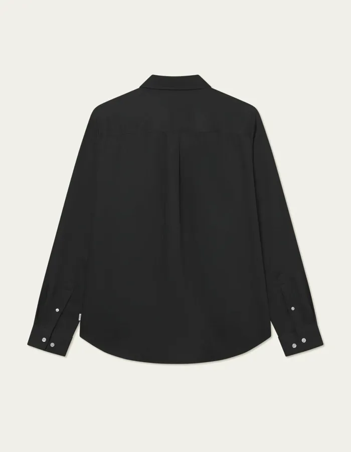 Men Kent Tencel Shirt 8211 BlackBlack Les Deux ShirtsOvershirts