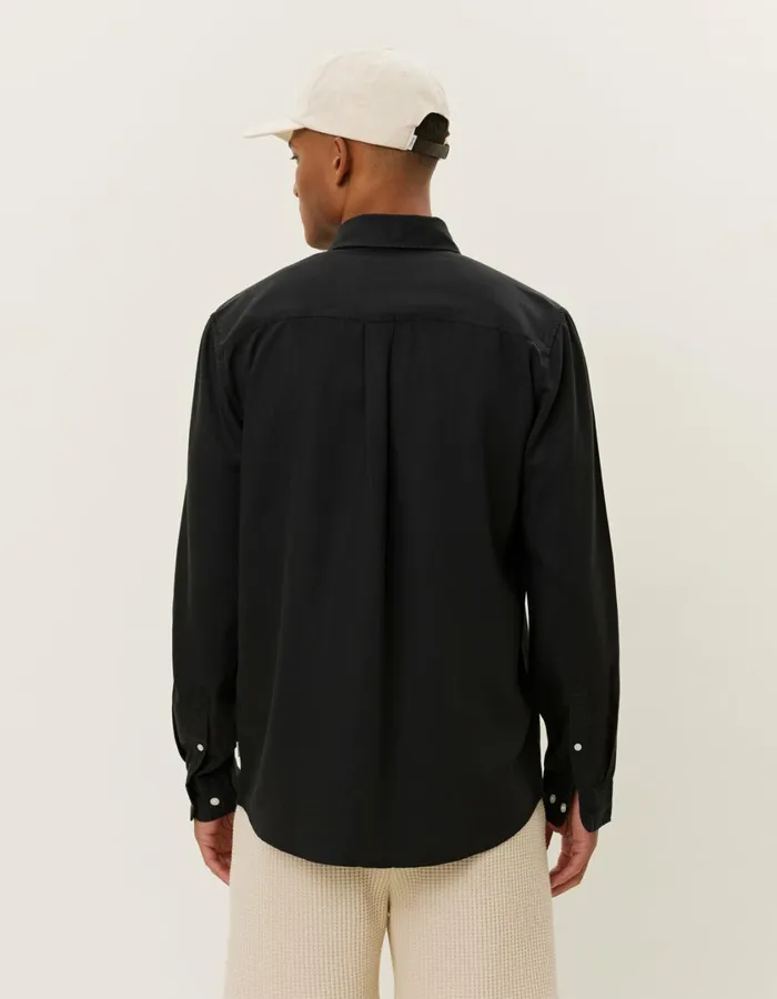Men Kent Tencel Shirt 8211 BlackBlack Les Deux ShirtsOvershirts