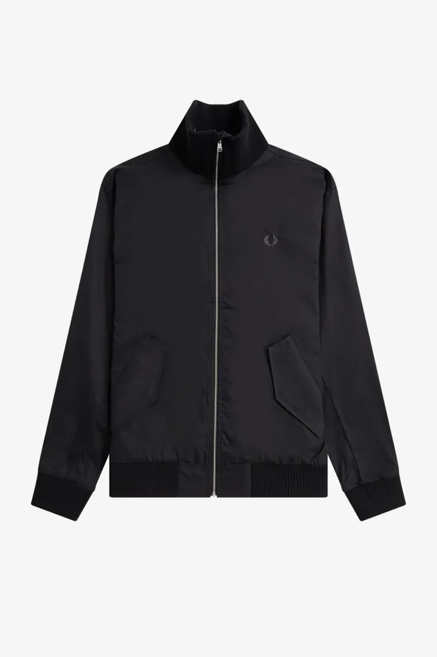 Men Knitted Rib Tennis Bomber Black Fred Perry Coats and Jackets Men Knitted Rib Tennis Bomber Black Fred Perry Coats and Jackets