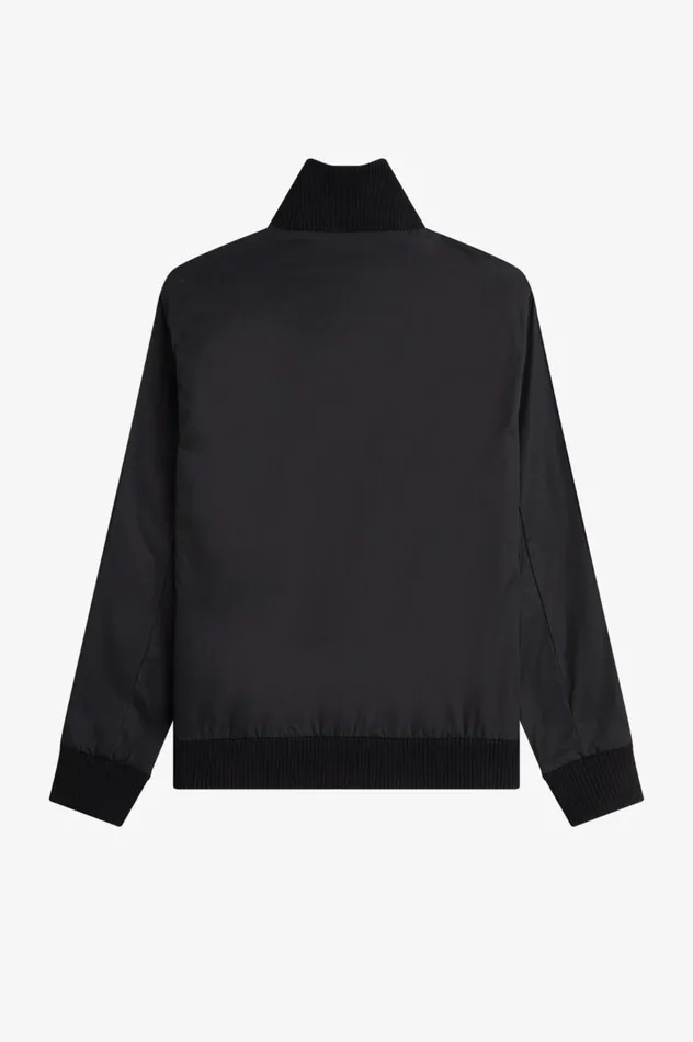 Men Knitted Rib Tennis Bomber Black Fred Perry Coats and Jackets Men Knitted Rib Tennis Bomber Black Fred Perry Coats and Jackets