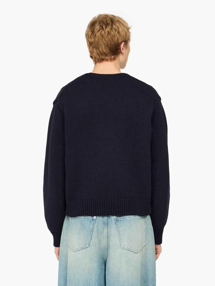 Men Knitwear JW Anderson 039CAKE039 INTARSIA SWEATER Blue Men Knitwear JW Anderson 039CAKE039 INTARSIA SWEATER Blue