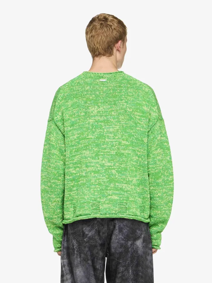 Men Knitwear JW Anderson SPACE DYE CREWNECK SWEATER Apple Men Knitwear JW Anderson SPACE DYE CREWNECK SWEATER Apple