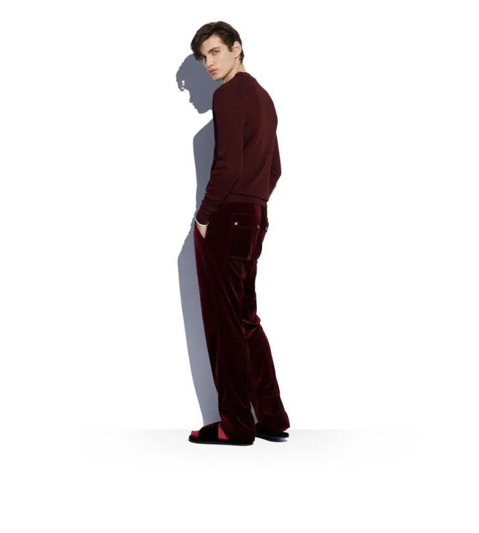 Men Knitwear Tom Ford Silk Cotton Henley White