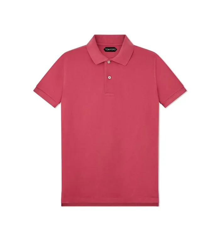 Men Knitwear Tom Ford Tennis Piquet Polo Coral