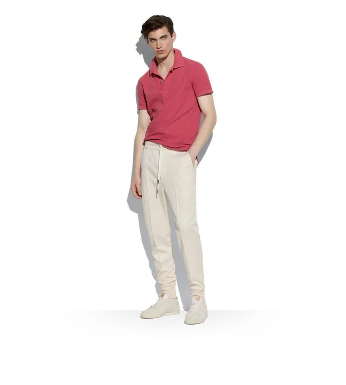 Men Knitwear Tom Ford Tennis Piquet Polo Coral