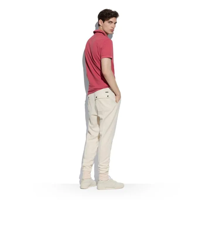 Men Knitwear Tom Ford Tennis Piquet Polo Coral