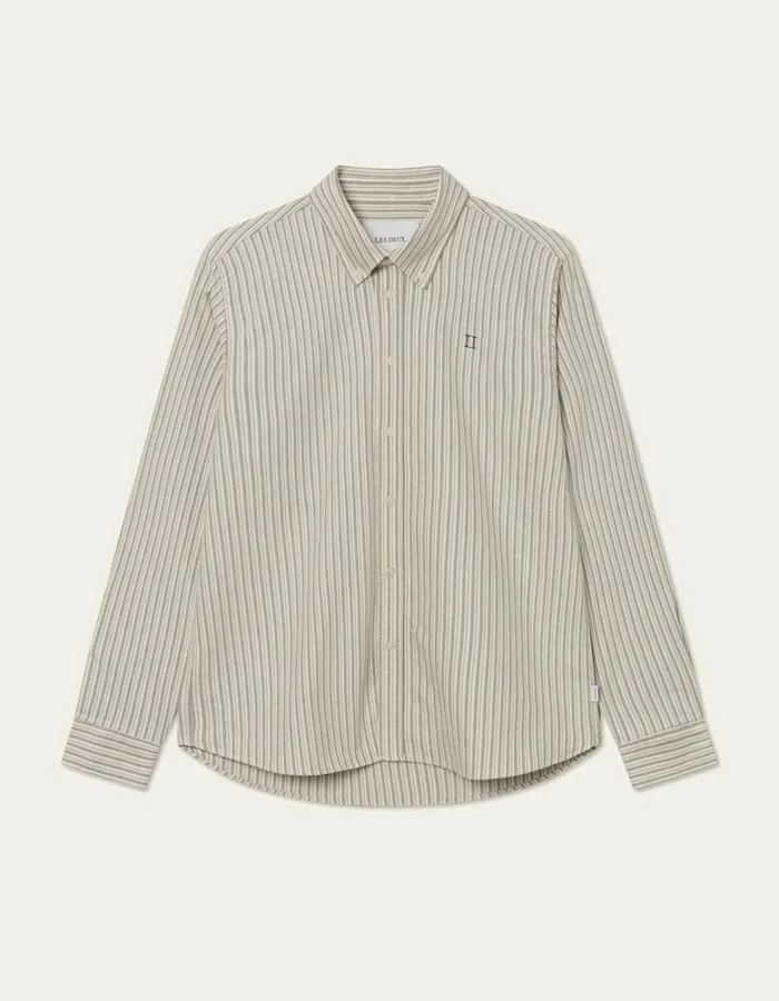 Men Konrad Stripe Oxford Shirt 8211 Light IvoryRosin Les Deux ShirtsOvershirts Men Konrad Stripe Oxford Shirt 8211 Light IvoryRosin Les Deux ShirtsOvershirts