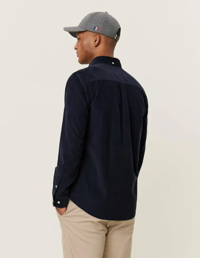Men Kristian Corduroy Shirt 8211 Dark Navy Les Deux ShirtsOvershirts