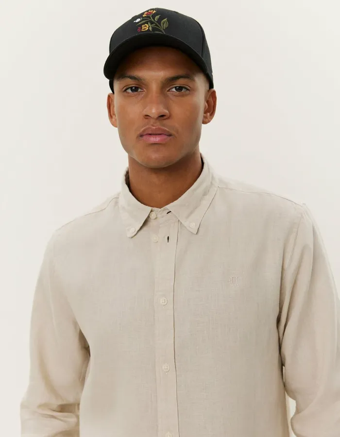 Men Kristian Linen BD Shirt 8211 Light Sand Les Deux ShirtsOvershirts