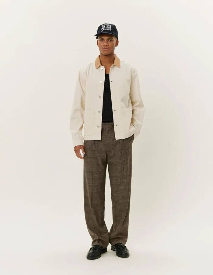 Men Layton Denim Overshirt 20 8211 Ivory Les Deux ShirtsOvershirts