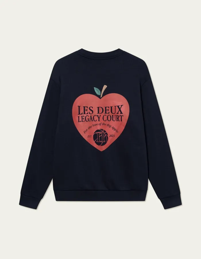 Men Legacy Court Sweatshirt 8211 Dark Navy Les Deux HoodiesSweatshirts