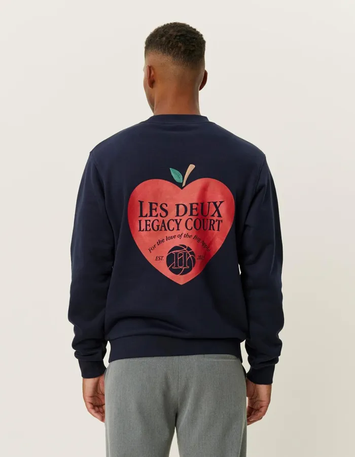 Men Legacy Court Sweatshirt 8211 Dark Navy Les Deux HoodiesSweatshirts