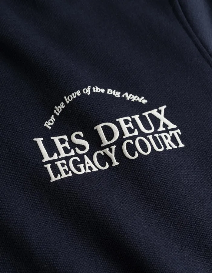 Men Legacy Court Sweatshirt 8211 Dark Navy Les Deux HoodiesSweatshirts