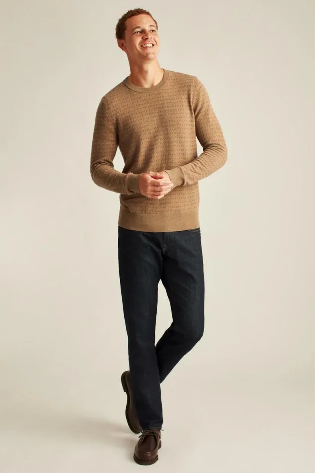 Men Limited Edition Sweater Camel Dots Bonobos Crew and VNeck Sweaters