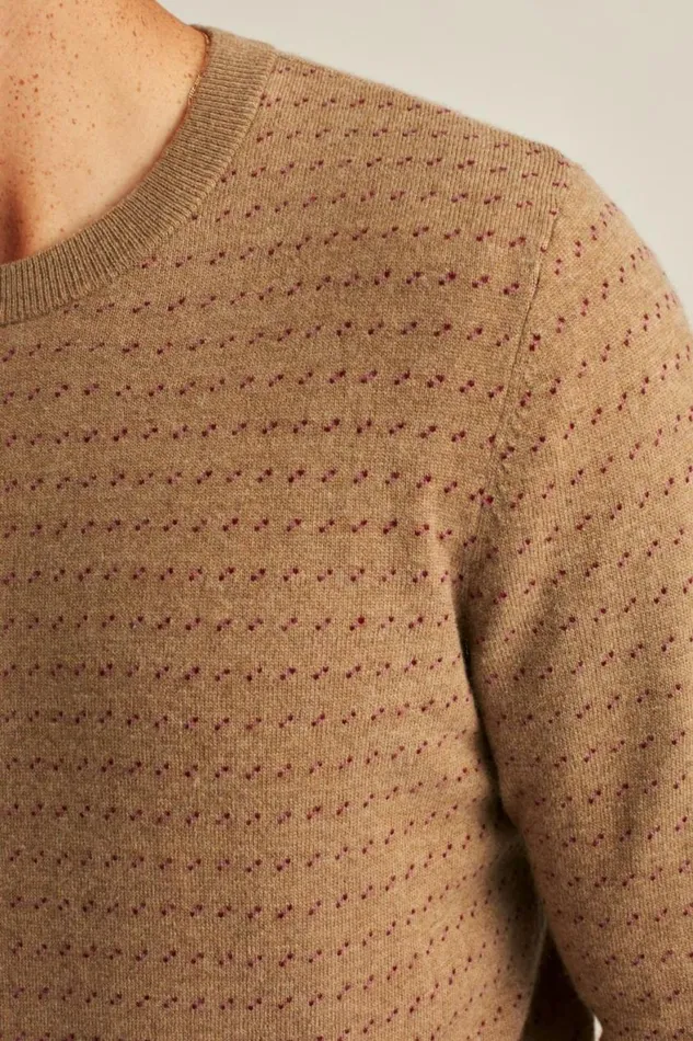 Men Limited Edition Sweater Camel Dots Bonobos Crew and VNeck Sweaters