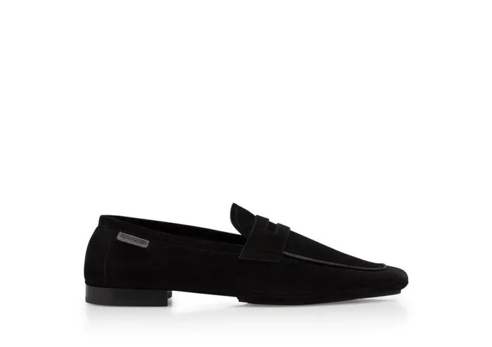 Men Loafers Tom Ford Suede Berwick Loafer Black