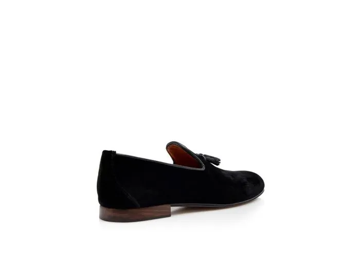 Men Loafers Tom Ford Velvet Nicolas Tassel Slipper Black Men Loafers Tom Ford Velvet Nicolas Tassel Slipper Black