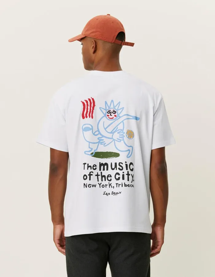 Men Luca TShirt 8211 WhiteWhite Les Deux Tshirts
