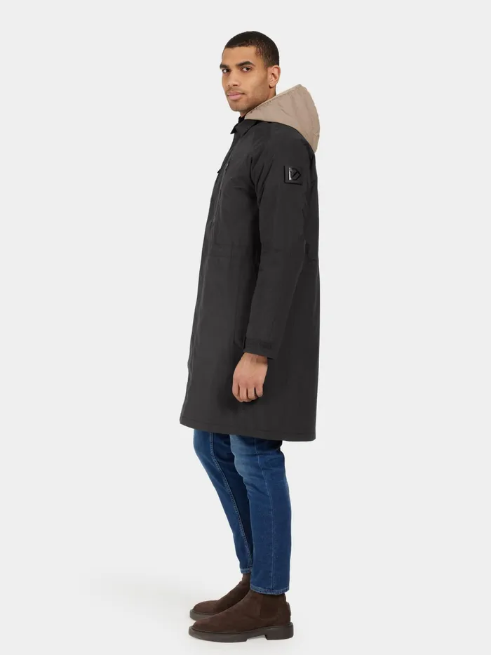 Men Malik Parka Black Didriksons Autumn Jackets