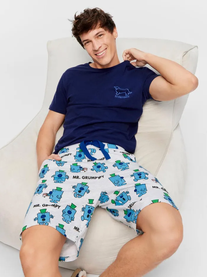 Men Mr Grumpy Mid Short Multi Peter Alexander Shorts