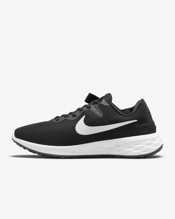 Men Nike All Shoes Revolution 6 FlyEase Blackiron Greywhite