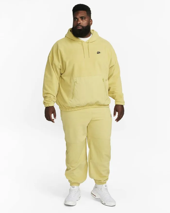 Men Nike Hoodies And Sweatshirts Club Fleece Buff Goldblack