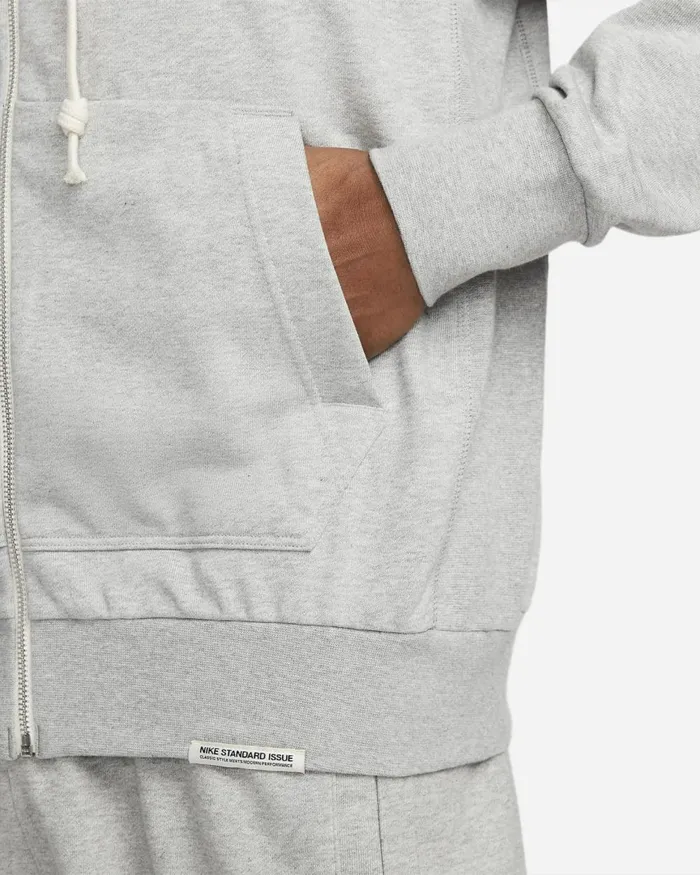 Men Nike Hoodies And Sweatshirts Standard Issue Dark Grey Heatherpale Ivory