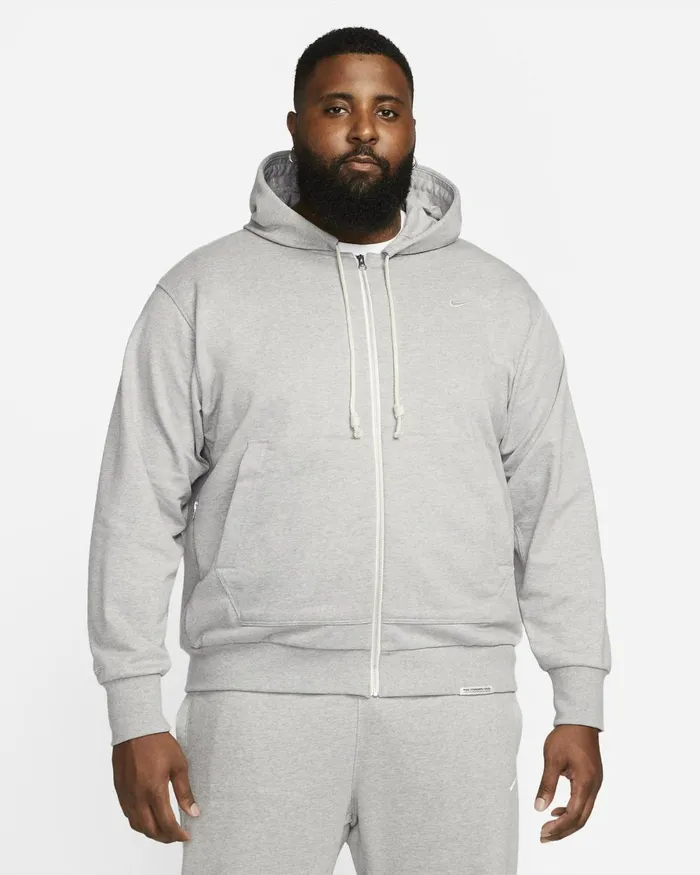 Men Nike Hoodies And Sweatshirts Standard Issue Dark Grey Heatherpale Ivory