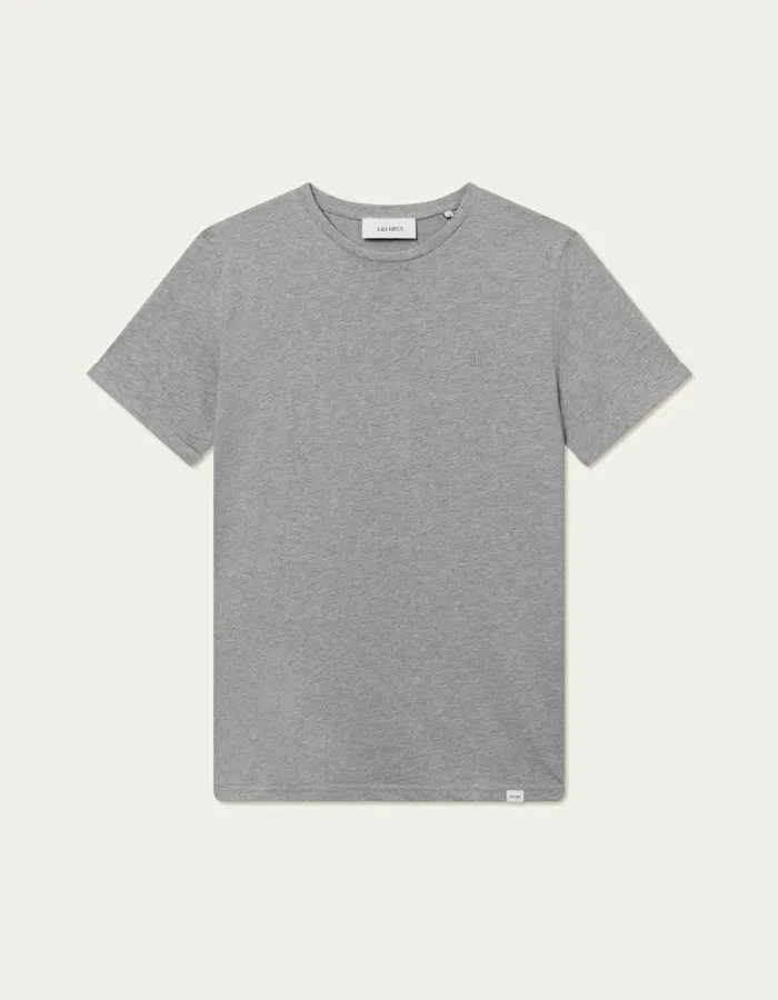 Men Norregaard Tonal TShirt 8211 Grey Melange Les Deux Tshirts