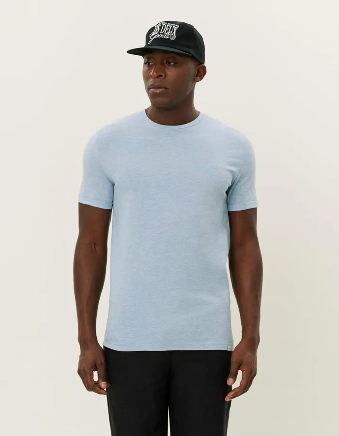 Men Norregaard Tonal TShirt 8211 Xenon Blue Melange Les Deux Tshirts