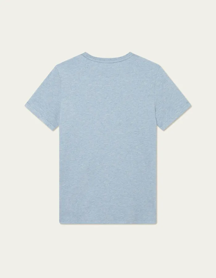 Men Norregaard Tonal TShirt 8211 Xenon Blue Melange Les Deux Tshirts