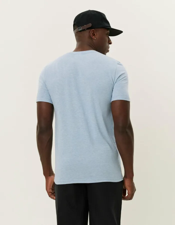 Men Norregaard Tonal TShirt 8211 Xenon Blue Melange Les Deux Tshirts
