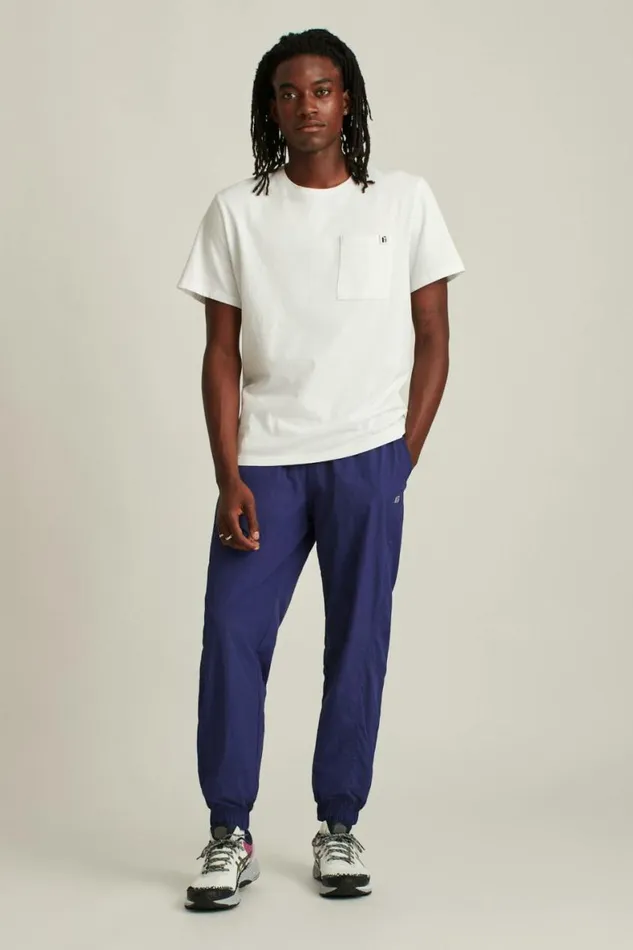 Men Nylon Windbreaker Pant Navy Blue Bonobos Joggers and Athleisure