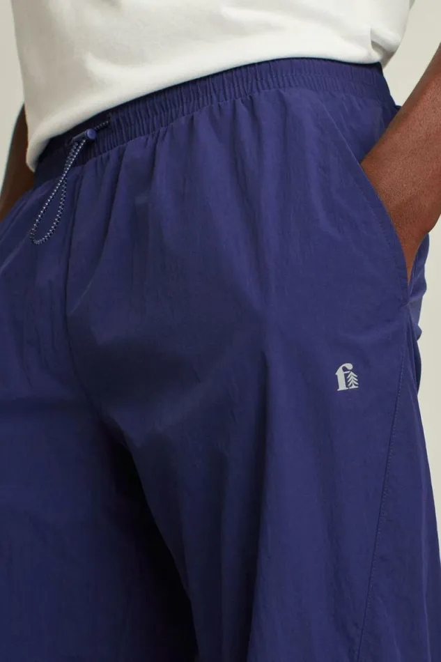 Men Nylon Windbreaker Pant Navy Blue Bonobos Joggers and Athleisure